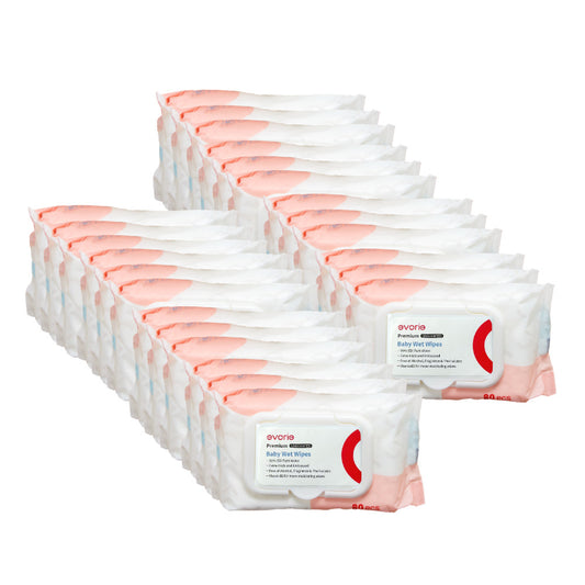 Evorie Premium Baby Wet Wipes (80 Wipes/Pack)