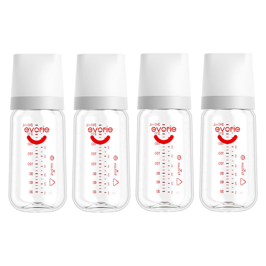 Tritan Wide-neck Baby Milk Feeding Bottle Bundle Set 240mL