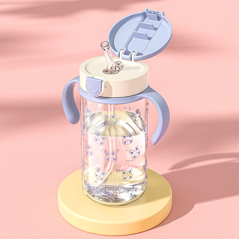 Evorie Tritan Kids Straw Water Bottle Mug 300mL, Vitality Blue