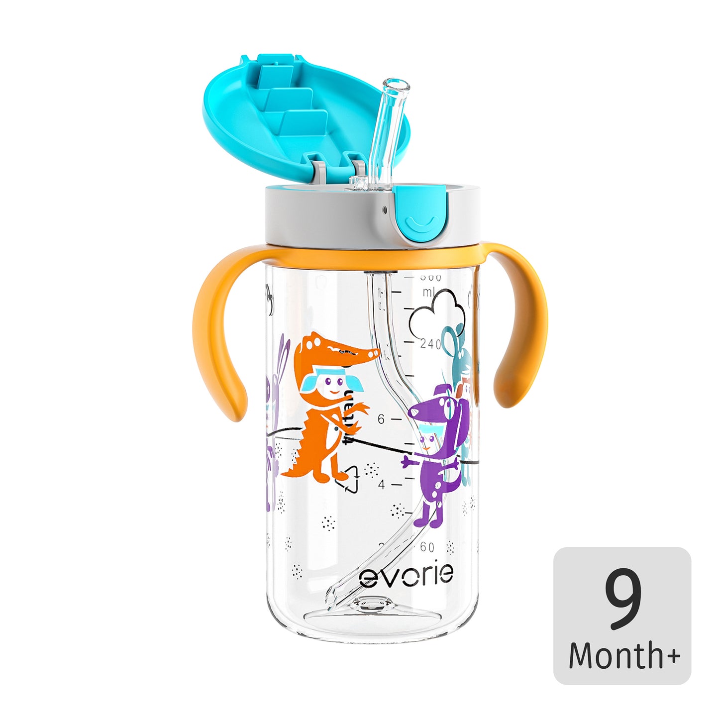 Twin Pack - Straw Water Bottle Mug 300mL Replacement Straw