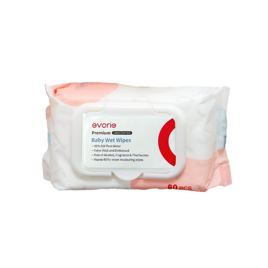 Evorie Premium Baby Wet Wipes (80 Wipes/Pack)