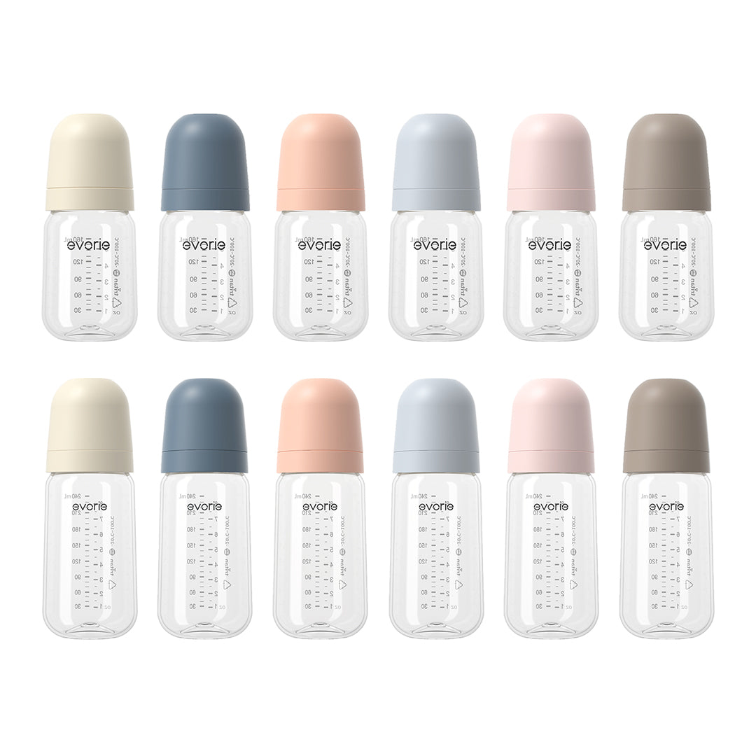 Botol Susu Bayi Leher Lebar Evorie Tritan 160mL/5oz - Slate Mist