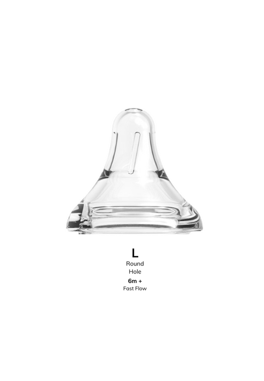 Single Pack Peristaltic Teat for Wide-neck Baby Feeding Bottle (Sizes available)