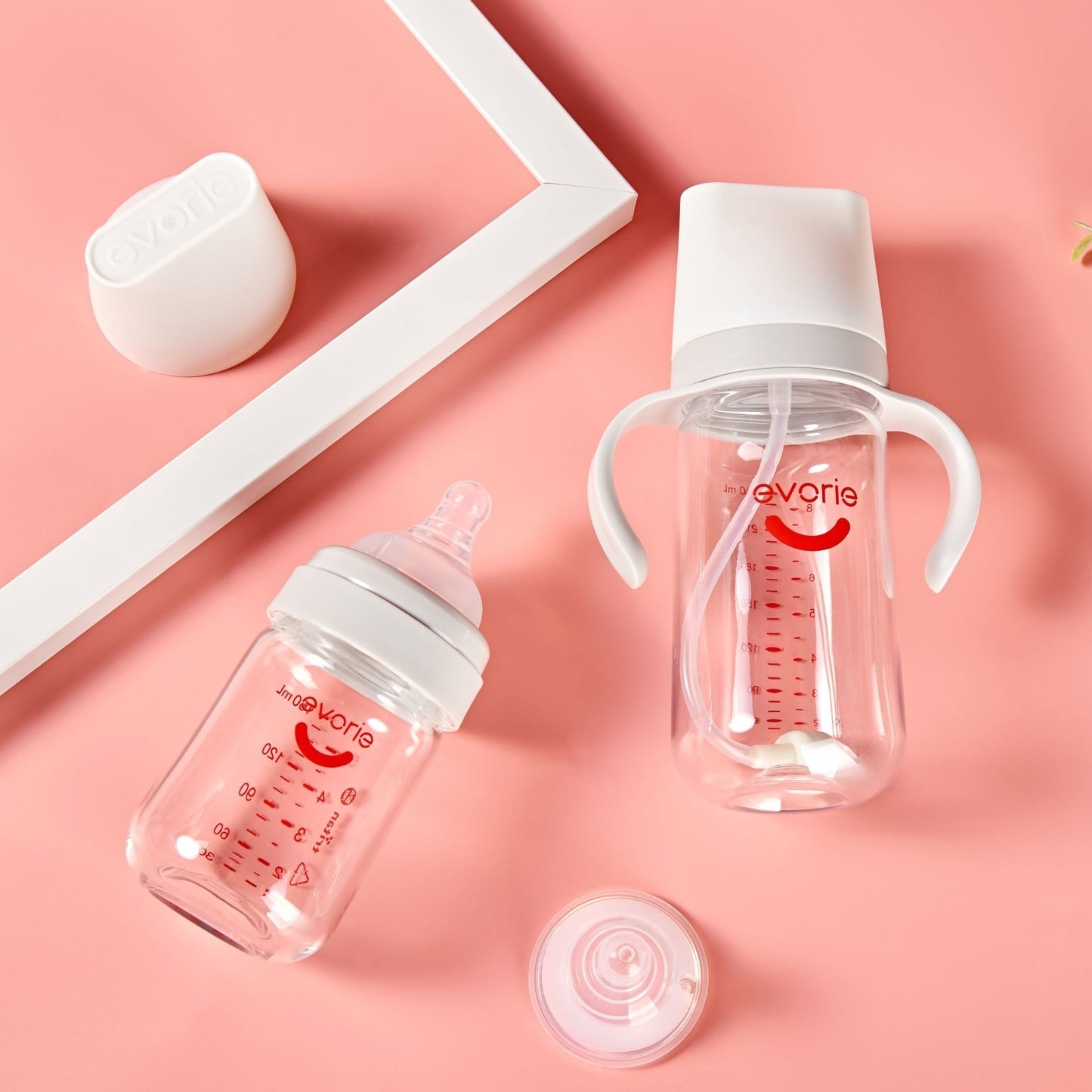 Tritan Wide-neck Baby Milk Bottle Starter Set 160mL+240mL - Evorie Moment