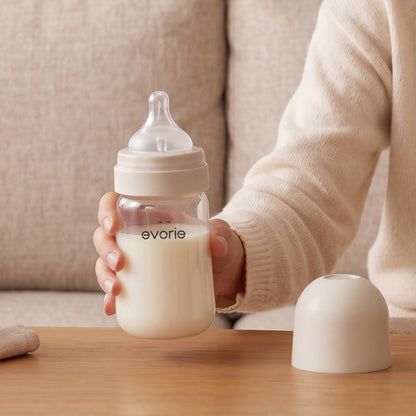 Botol Susu Bayi Leher Lebar Tritan Evorie 160mL/5oz - Creamy Apr