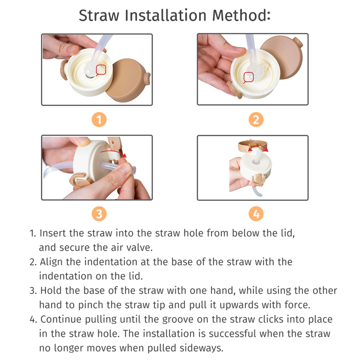380mL Straw Water Bottle Cover/Lid Replacement