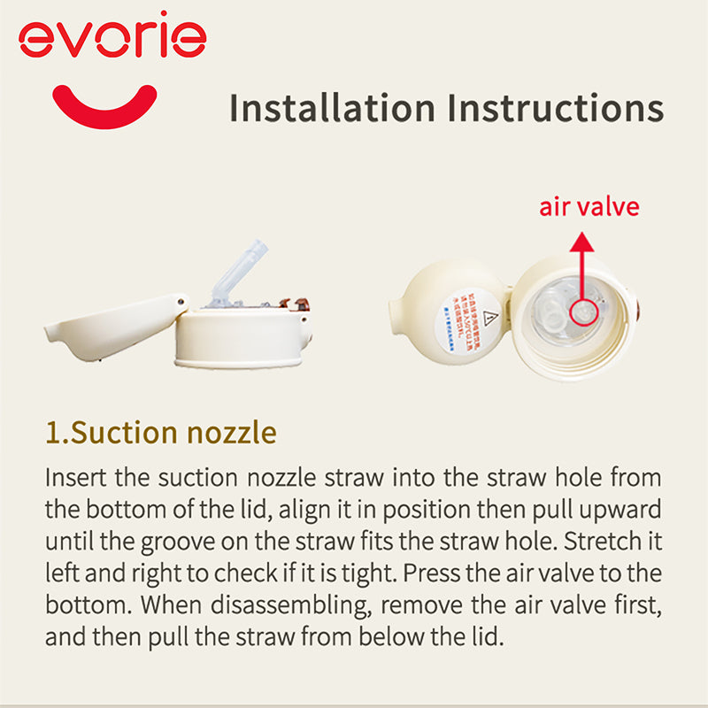 Stainless Steel Vacuum Bottle 350mL Replacement Straw Set