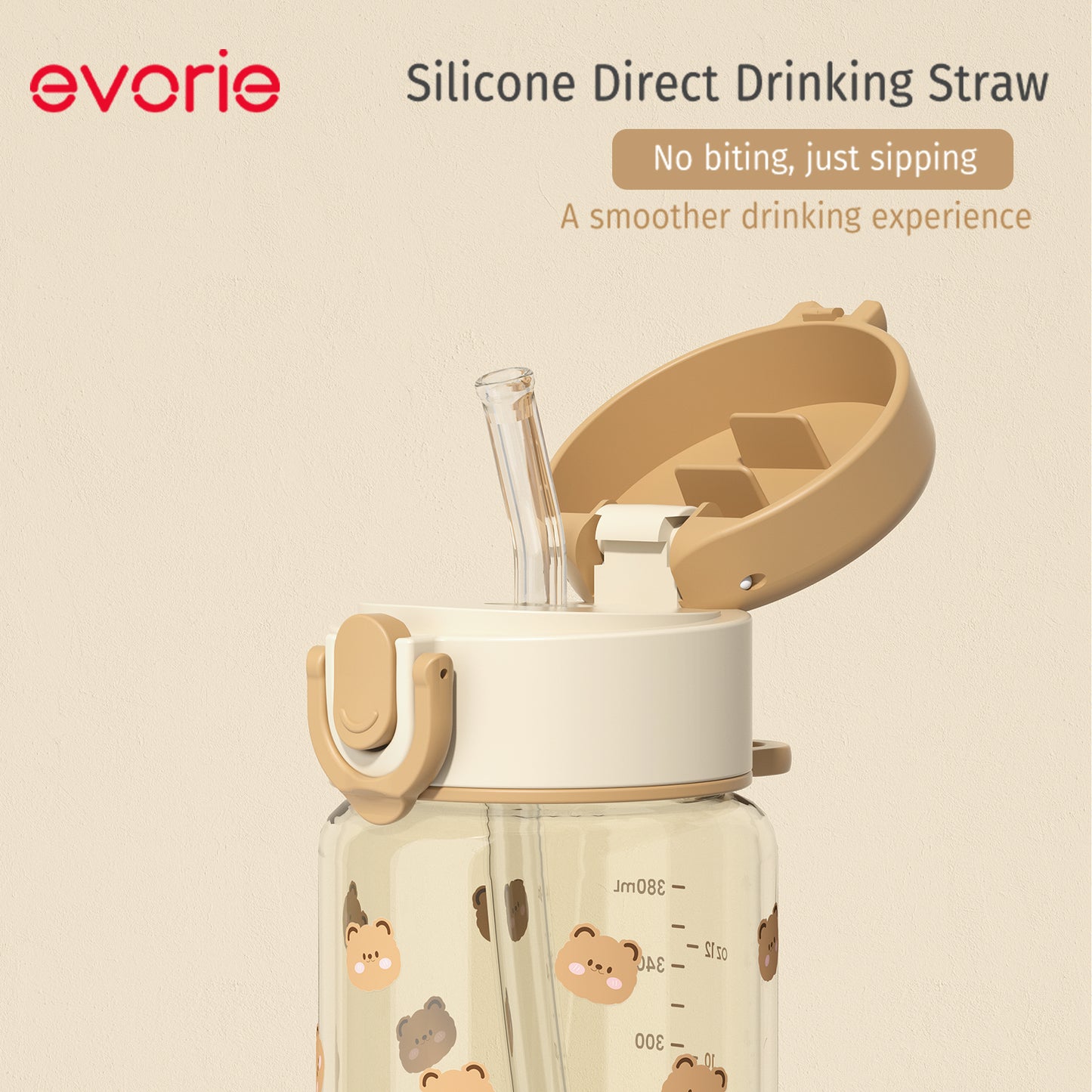 380mL Straw Water Bottle Cover/Lid Replacement