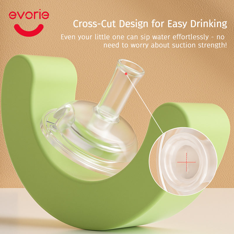 Wide-Mouth Feeding Bottle Straw Set with Gravity Ball & Mouthpiece