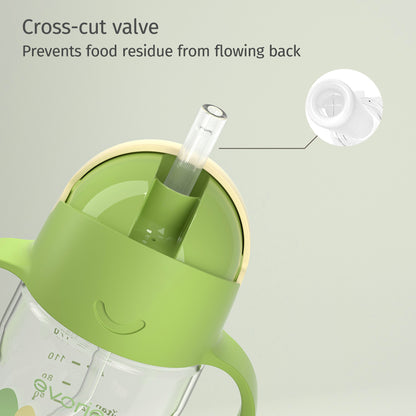 Evorie Tritan Baby 360 Straw Water Bottle Sippy Cup 200mL, Amazon