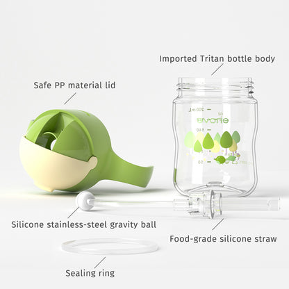 Evorie Tritan Baby 360 Straw Water Bottle Sippy Cup 200mL, Amazon