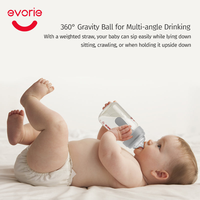 Wide-Mouth Feeding Bottle Straw Set with Gravity Ball & Mouthpiece