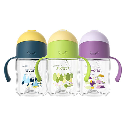 Evorie Tritan Baby 360 Straw Water Bottle Sippy Cup 200mL, Daydream