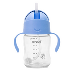 Evorie Tritan Baby 360 Straw Water Bottle Sippy Cup 200mL, Bluemoon