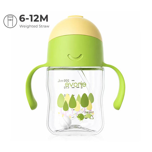 Evorie Tritan Baby 360 Straw Water Bottle Sippy Cup 200mL, Amazon