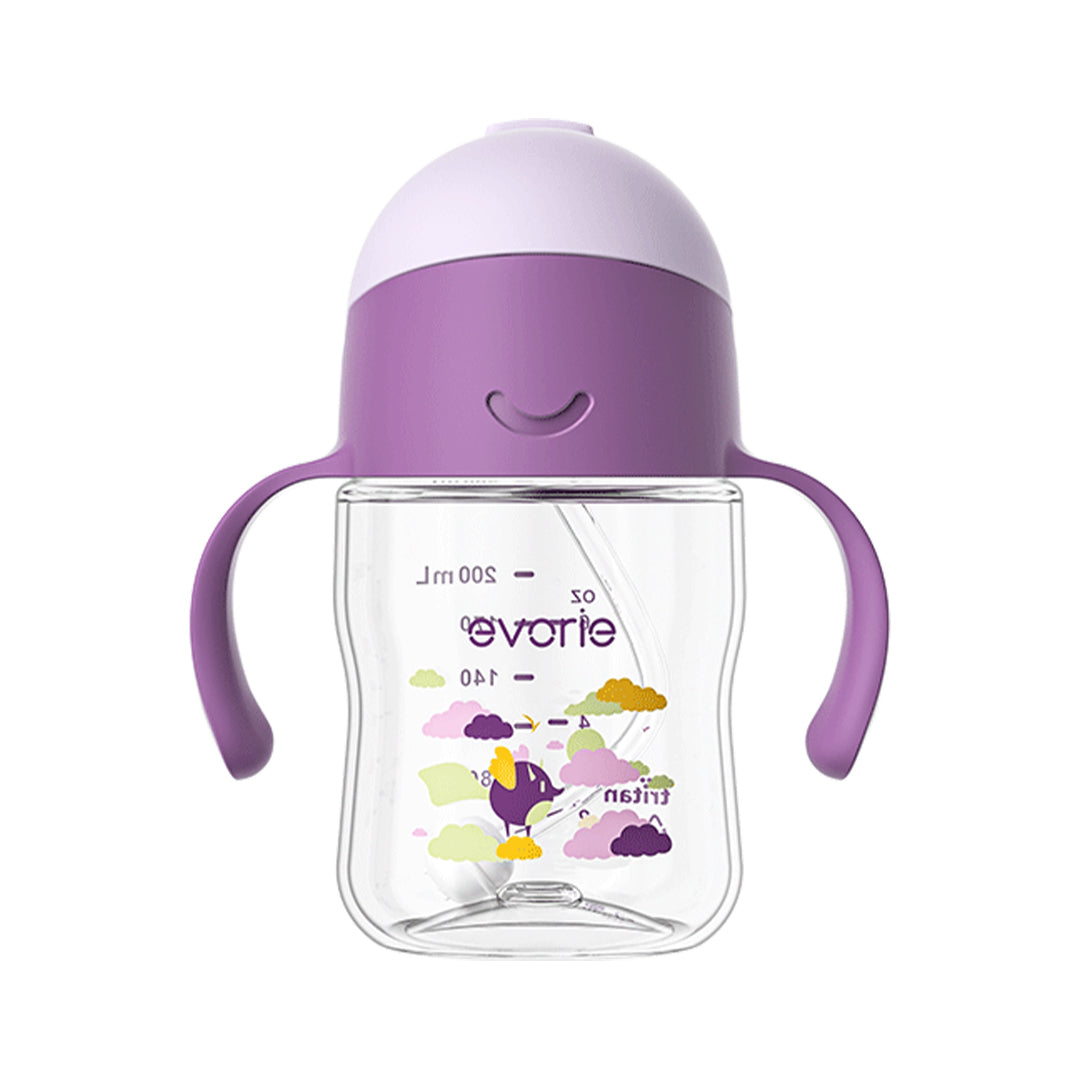 Evorie Tritan Baby 360 Straw Water Bottle Sippy Cup 200mL, Daydream
