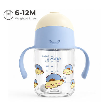Evorie Bình nước ống hút 360 Tritan cho bé Evorie 200mL
, Cool Pup
