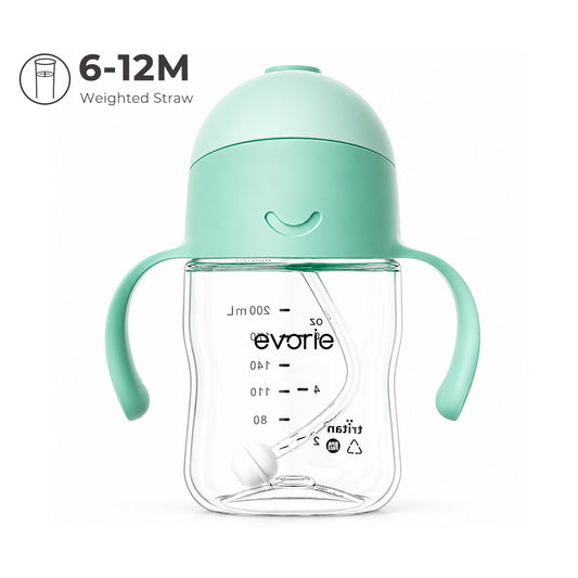 Botol Air Sedotan Bayi Evorie Tritan 360 Sippy Cup 200mL, Mint