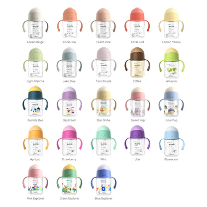 Evorie Tritan Baby 360 Straw Sippy Cup 200mL + FREE Slip-on Shoulder Sling Strap