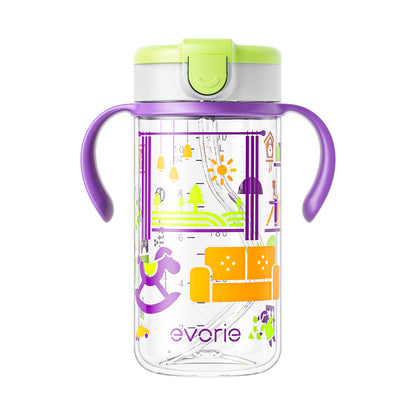 Evorie Tritan Kids Straw Water Bottle Mug 300mL, Sweet Memories GP