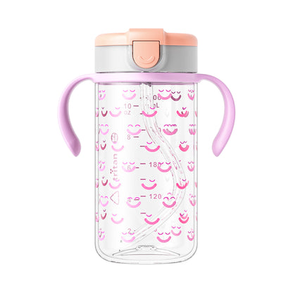 Evorie Tritan Kids Straw Water Bottle Mug 300mL, Smiley