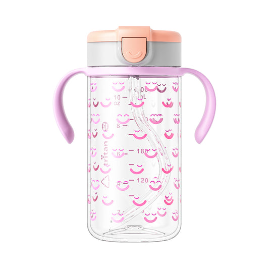 Evorie Tritan Kids Straw Water Bottle Mug 300mL, Smiley