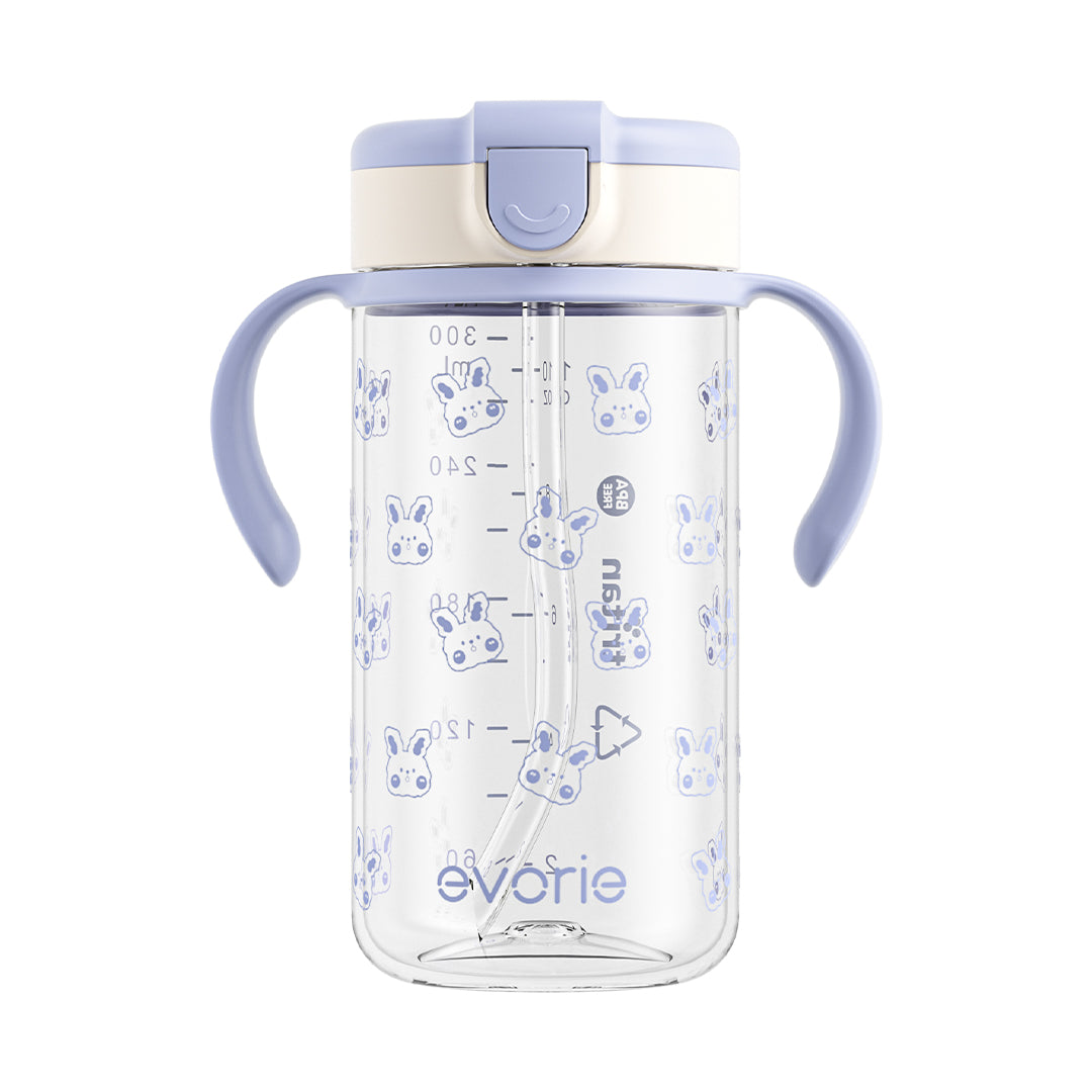 Evorie Tritan Kids Straw Water Bottle Mug 300mL, Vitality Blue