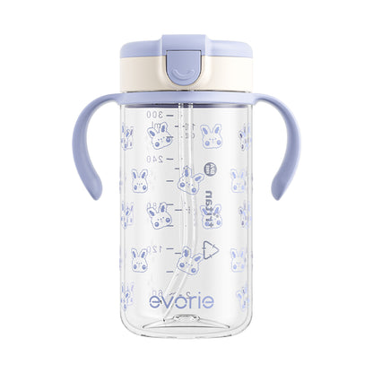 Evorie Tritan Kids Straw Water Bottle Mug 300mL, Vitality Blue