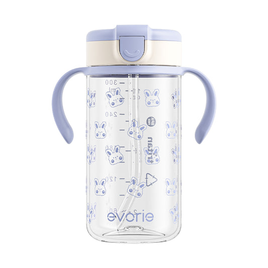 Evorie Tritan Kids Straw Water Bottle Mug 300mL, Vitality Blue