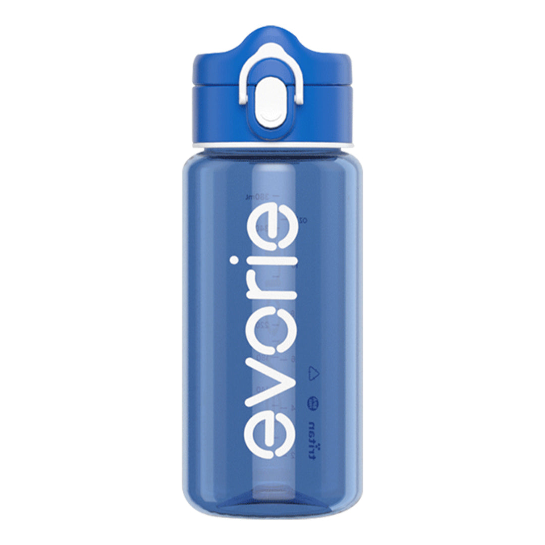 Evorie Tritan Kids Drinking Spout Water Bottle 380mL, Classic Blue