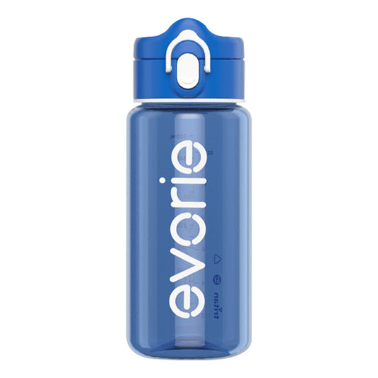 Evorie Tritan Kids Drinking Spout Water Bottle 380mL, Classic Blue