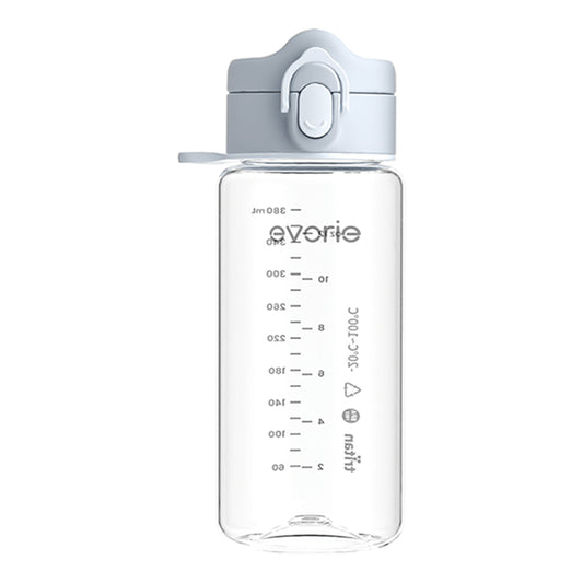 Evorie Tritan Kids Drinking Spout Water Bottle 380mL, Ice Blue