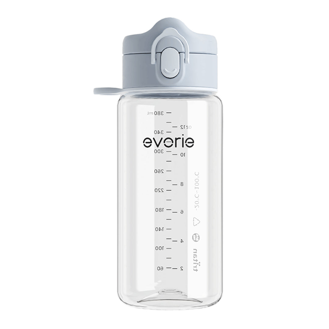 Evorie Tritan Kids Botol Minum Sedotan 380mL, Ice Blue