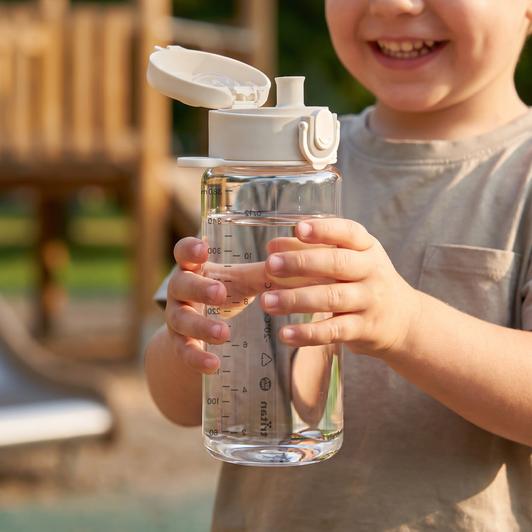 Botol Minum Anak Evorie Tritan Berpancuran 380ml, Abu-abu Mist