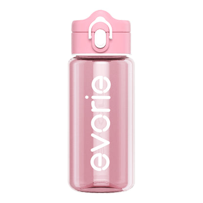 Evorie Tritan Kids Drinking Spout Water Bottle 380mL, Classic Pink