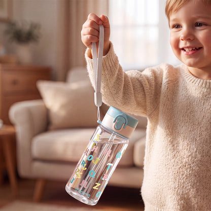 Botol Minum Anak Sedotan Evorie Tritan 380ml, Dinosaurus Hijau