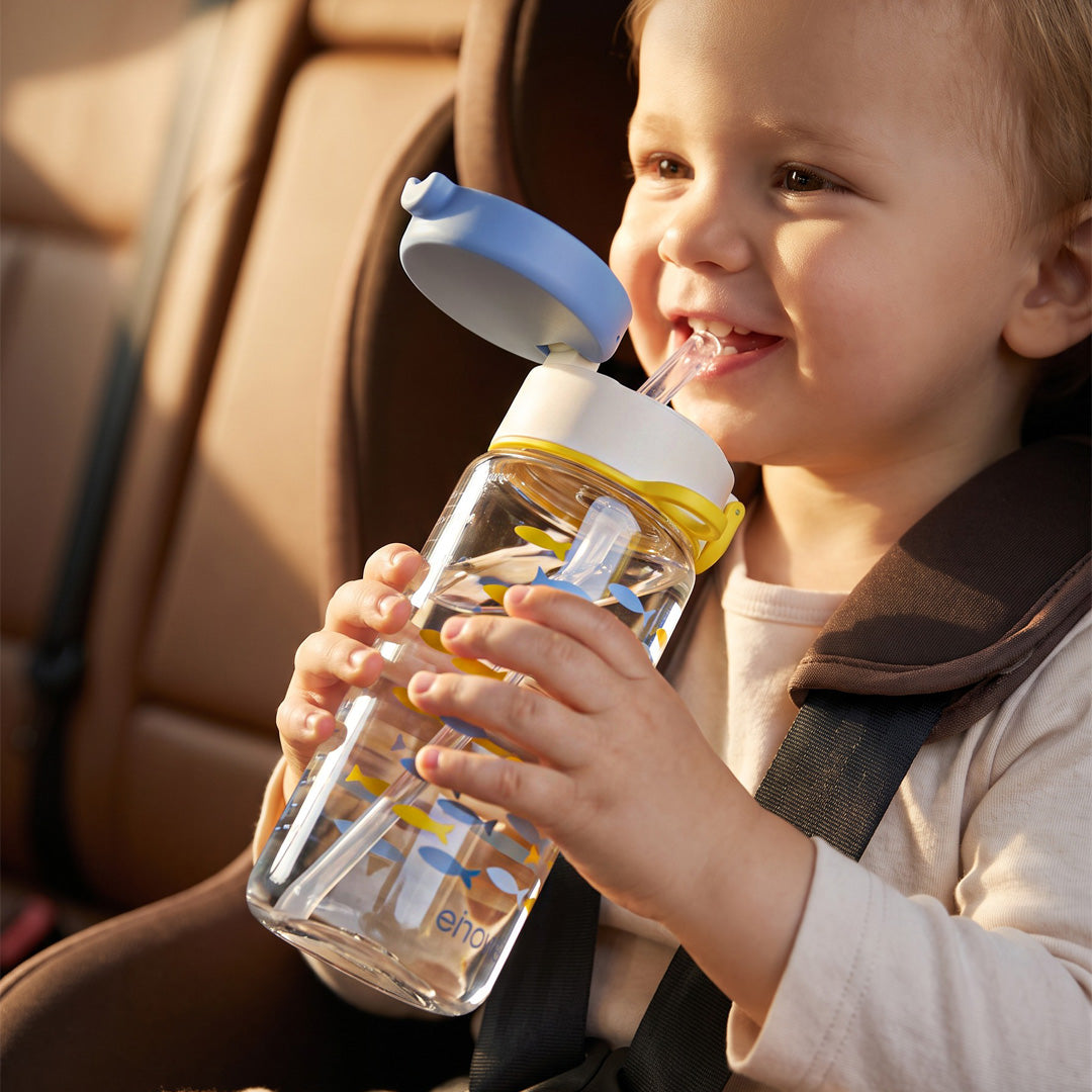 Botol Air Sedotan Anak Evorie Tritan 380mL, Ikan Berlimpah