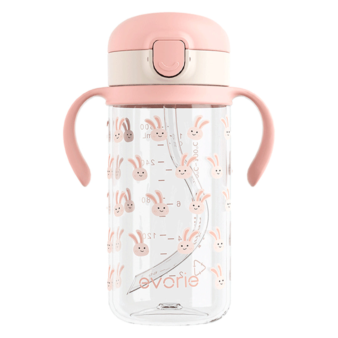 Evorie Tritan Kids Straw Water Bottle Mug 300mL, Sweet Pink
