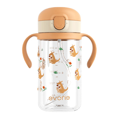 Evorie Tritan Kids Straw Water Bottle Mug 300mL, Boxing Roo