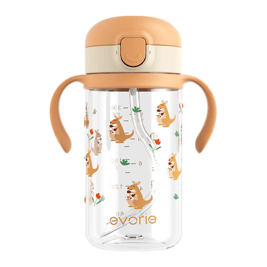 Evorie Tritan Kids Straw Water Bottle Mug 300mL, Boxing Roo