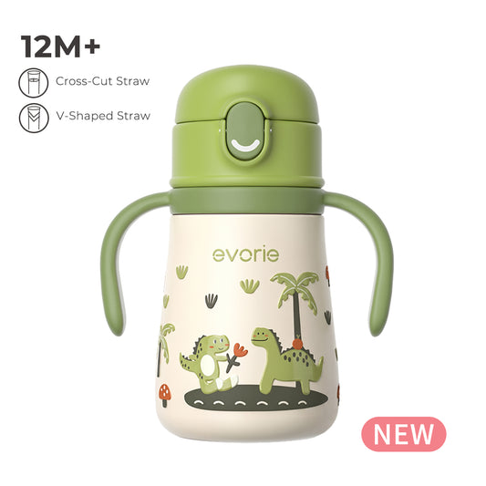 Bình giữ nhiệt inox kèm ống hút cho bé 350mL, Ocean Play
