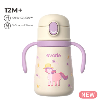 Bình giữ nhiệt inox kèm ống hút cho bé 350mL, Ocean Play
