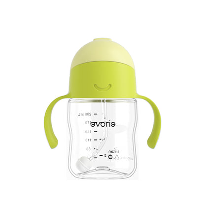 Evorie Tritan Baby 360 Straw Water Bottle Sippy Cup 200mL, Fresh Green