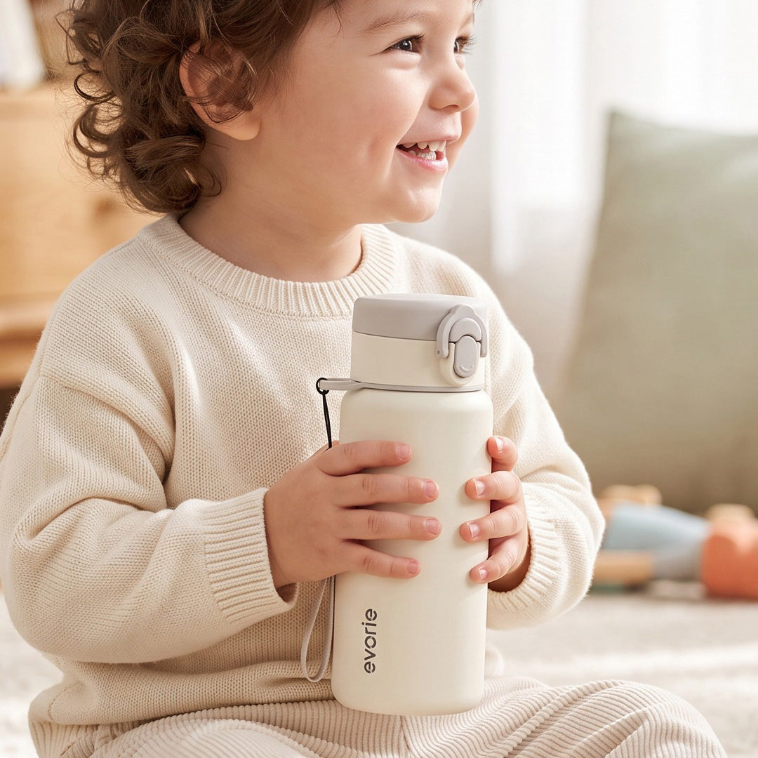 Stainless Steel Vacuum Bottle 380mL, Creamy Apricot