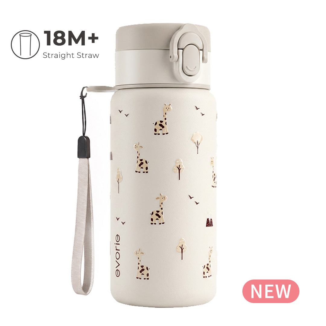 Stainless Steel Vacuum Bottle 380mL, Giraffe Grove