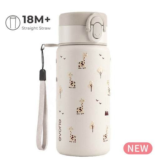 Stainless Steel Vacuum Bottle 380mL, Giraffe Grove