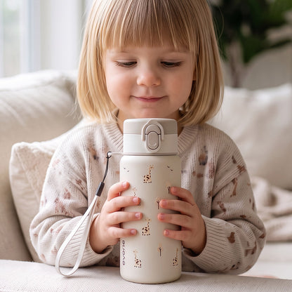 Stainless Steel Vacuum Bottle 380mL, Giraffe Grove