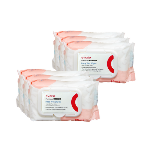 Evorie Premium Baby Wet Wipes (80 Wipes/Pack)