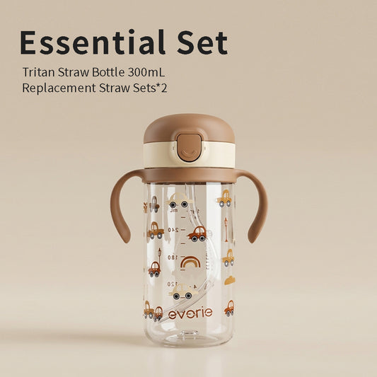 Botol Sedotan Tritan 300ml Set Esensial