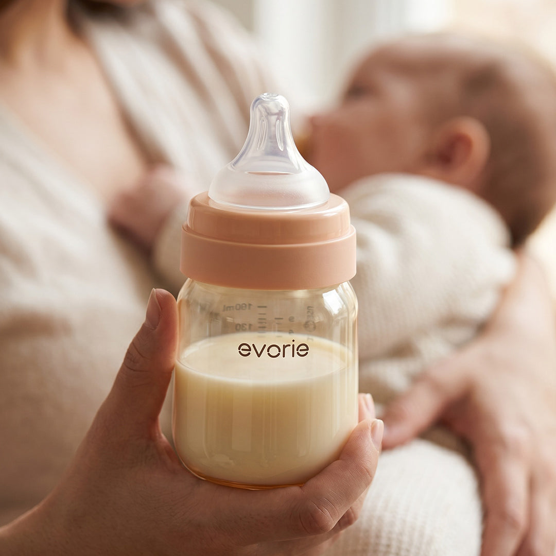 Botol Susu Bayi Leher Lebar Evorie PPSU 160mL/5oz - Smoke Peach